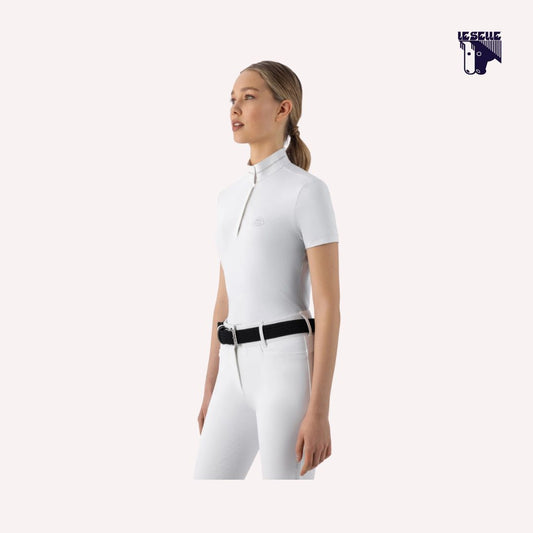 POLO COMPETIZIONE EQUILINE EQENKAS - BIANCO