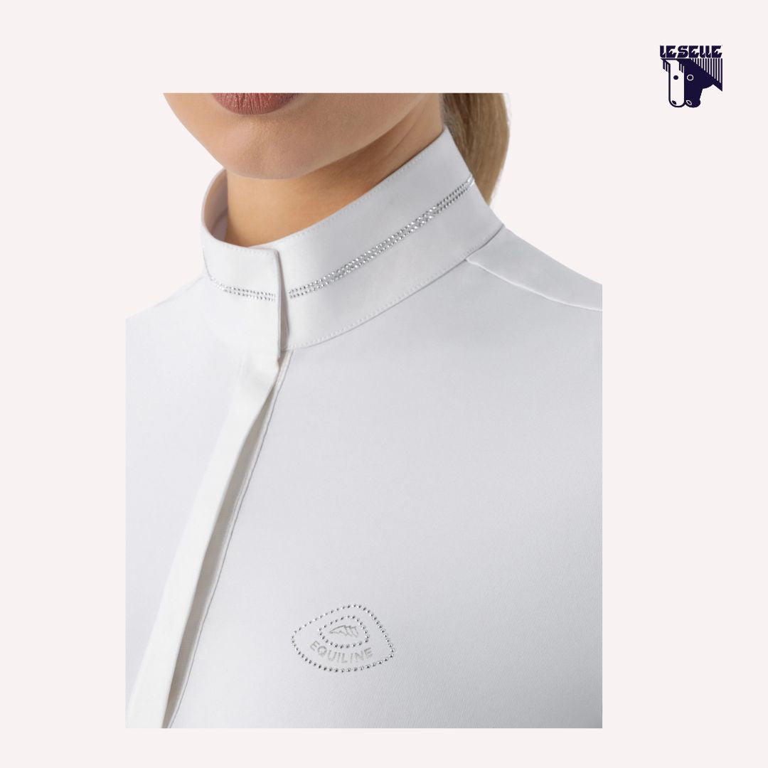 POLO COMPETIZIONE EQUILINE EQENKAS - BIANCO