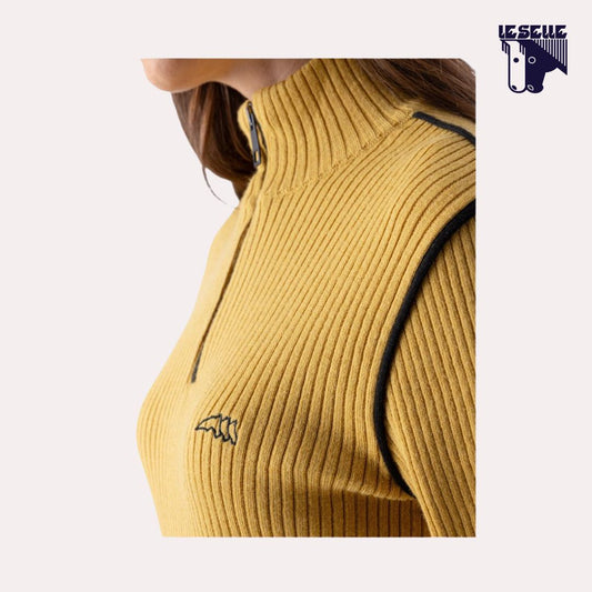 PULLOVER MEZZA ZIP EQCLIP EQUILINE - BANANA