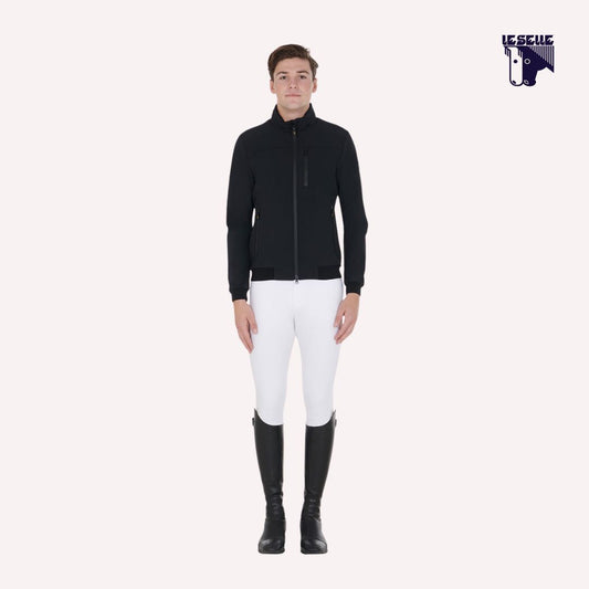 BOMBER IN TESSUTO TECNICO CON CAPPUCCIO ESTRAIBILE EQUESTRO - NERO