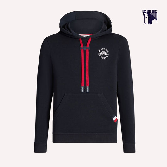 FELPA UNISEX BAMBINI TOMMY HILFIGER LAGUNA LOGO HOODIE - BLU