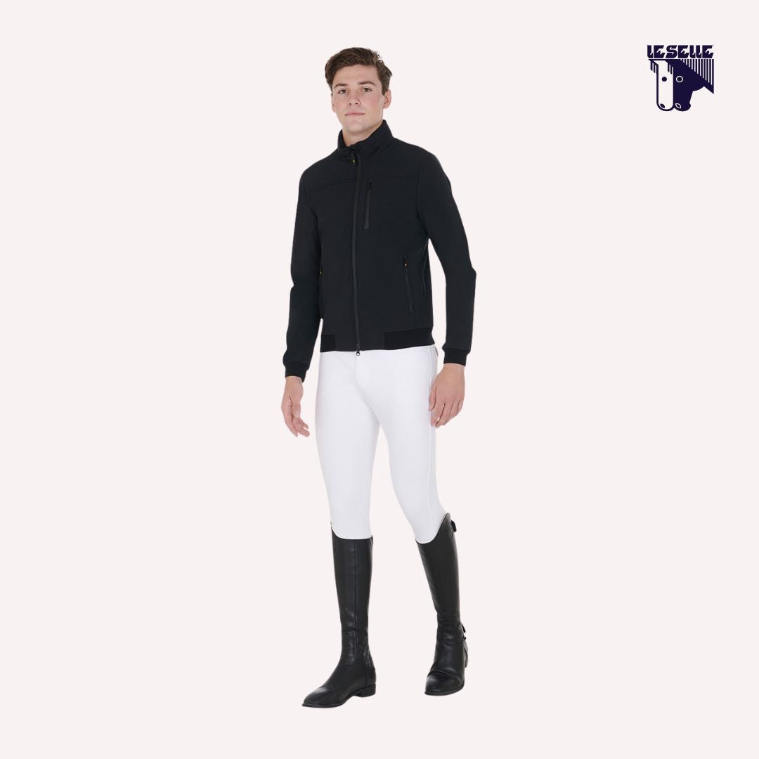 BOMBER IN TESSUTO TECNICO CON CAPPUCCIO ESTRAIBILE EQUESTRO - NERO