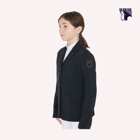 GIACCA DA GARA SLIM FIT QUATTRO BOTTONI EQUESTRO - NERO