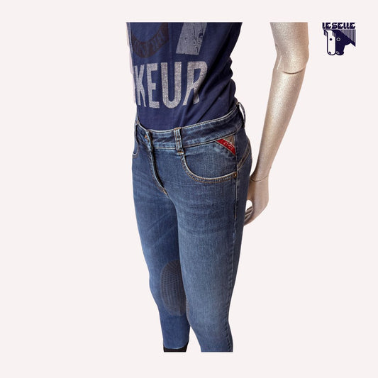 JEANS NIKOL GRIP AL GINOCCHIO ANIMO - DENIM