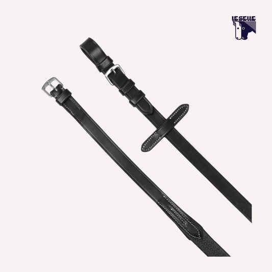 REDINI PER TESTIERA INGLESE CON FIBBIE NICHELATE EQUESTRO - NERO
