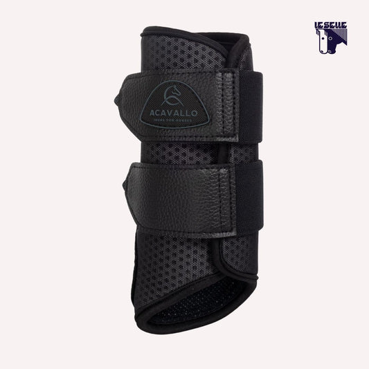 STINCHIERE ANTERIORI NEOPRENE TRAFORATO ACAVALLO - NERO