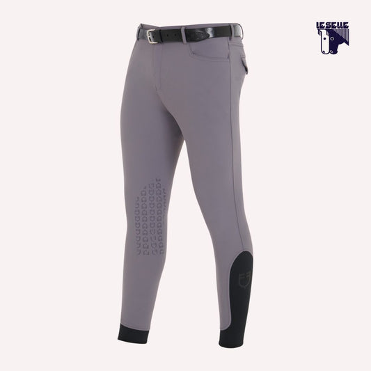 PANTALONI SLIM FIT IN TESSUTO TECNICO BIELASTICO EQUESTRO - GRIGIO