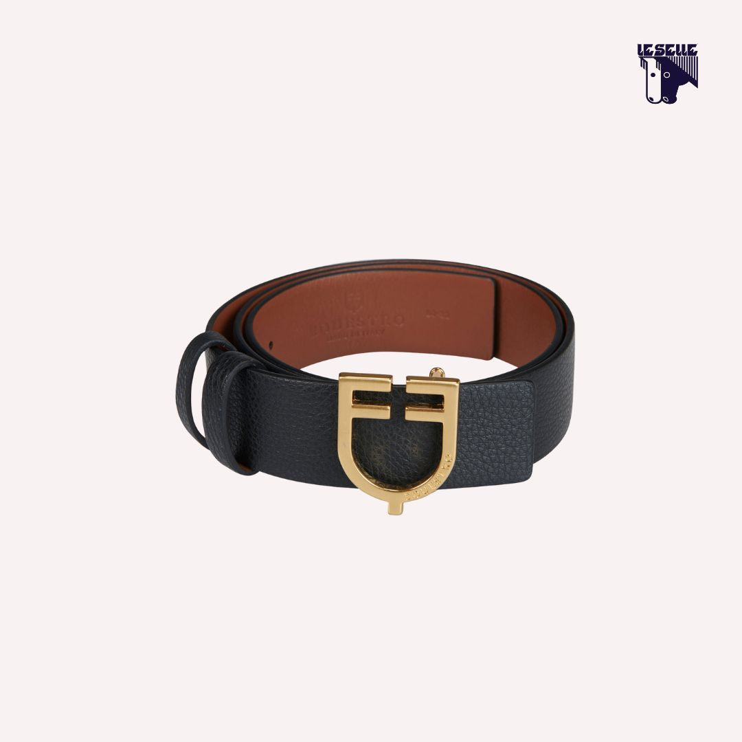 CINTURA DOUBLE FACE EQUESTRO - NERA/MARRONE