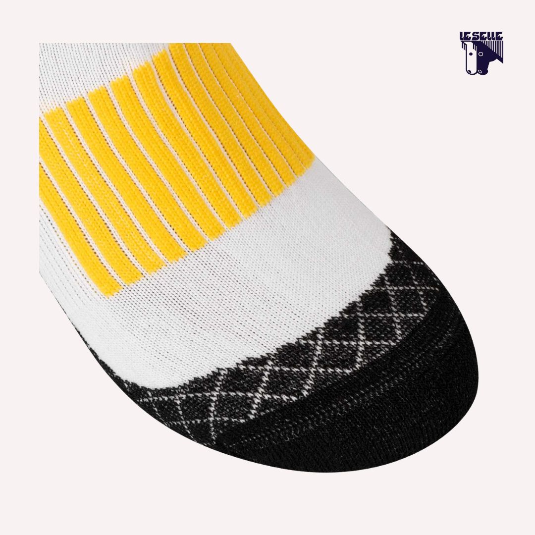 CALZINI EQUESTRO IN TESSUTO TECNICO - NERO/GIALLO