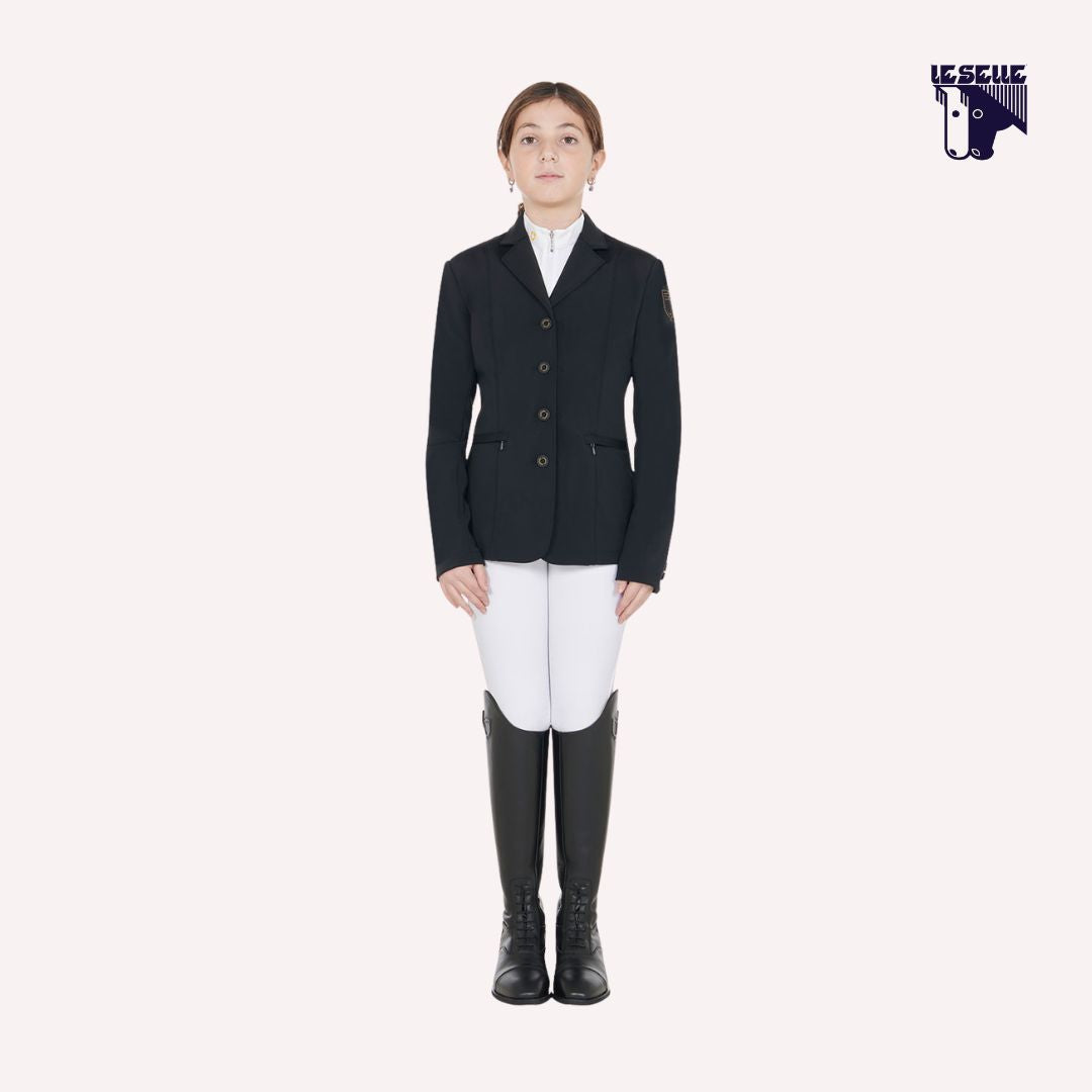 GIACCA DA GARA SLIM FIT QUATTRO BOTTONI EQUESTRO - NERO