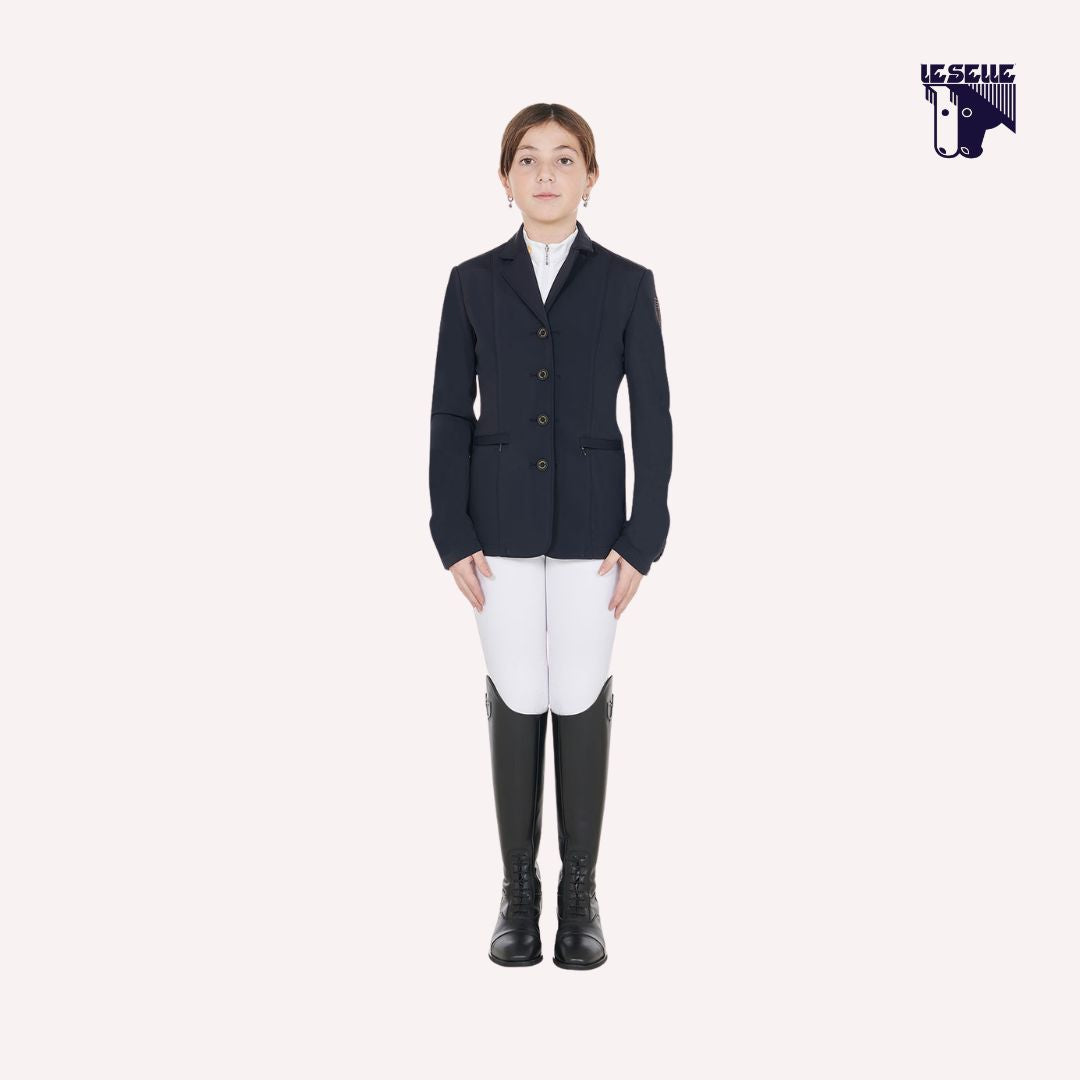 GIACCA DA GARA SLIM FIT QUATTRO BOTTONI EQUESTRO - BLU