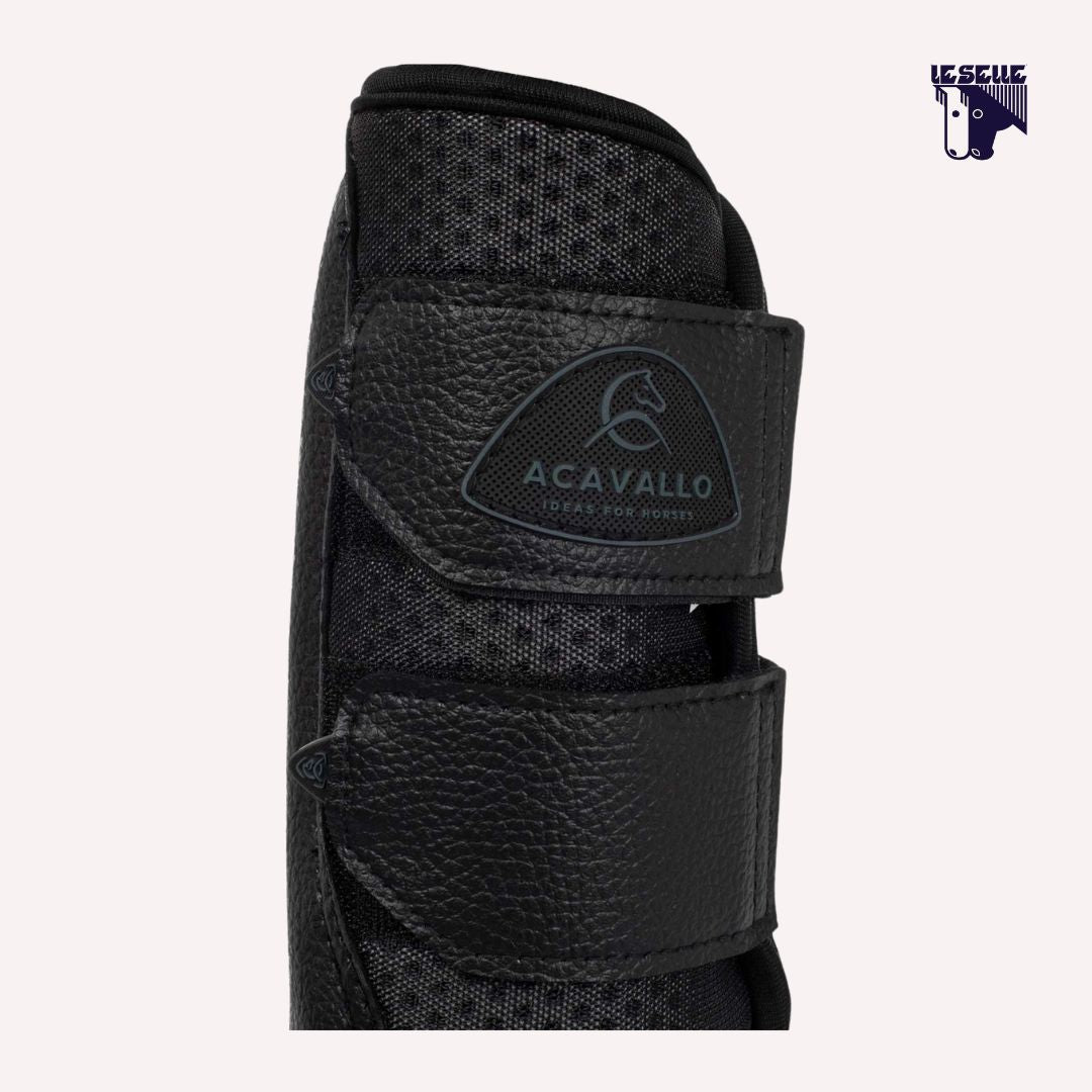 STINCHIERE ANTERIORI NEOPRENE TRAFORATO ACAVALLO - NERO