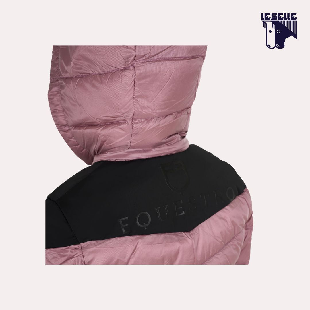 PIUMINO CON CAPPUCCIO REMOVIBILE EQUESTRO - ROSA