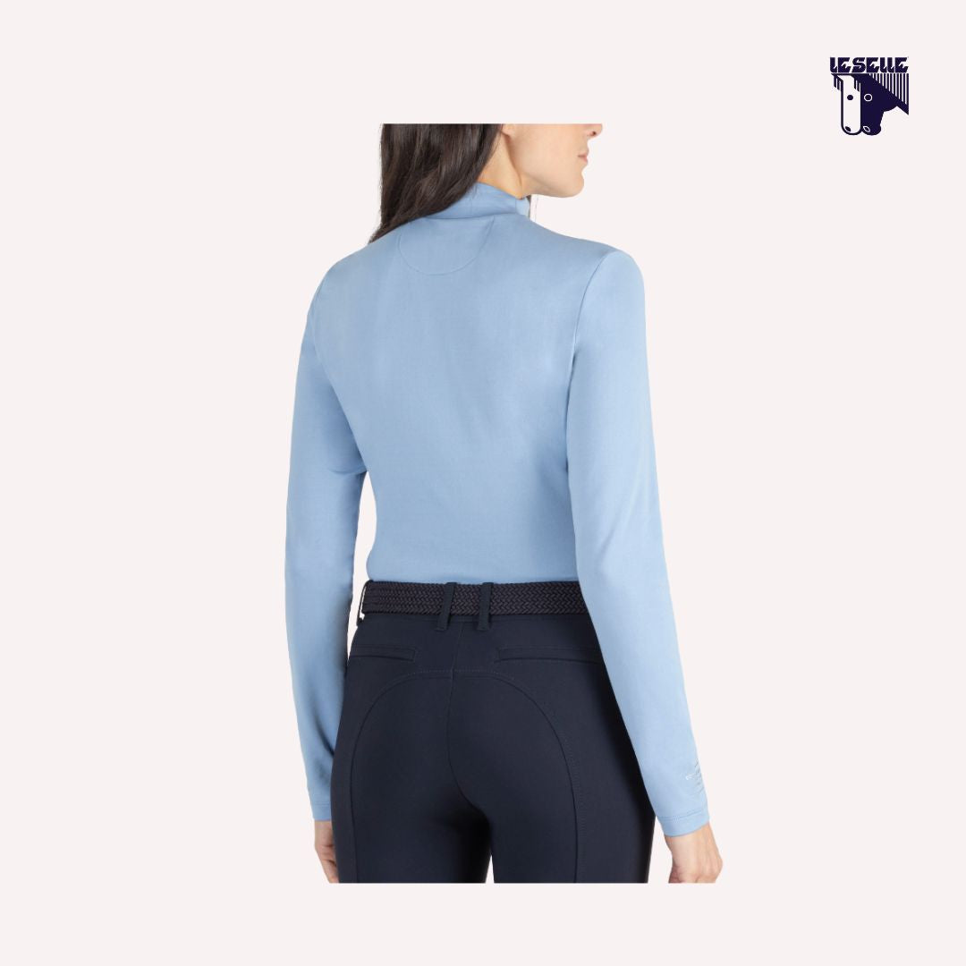 MAGLIA SECOND SKIN EQUILINE - AZZURRA
