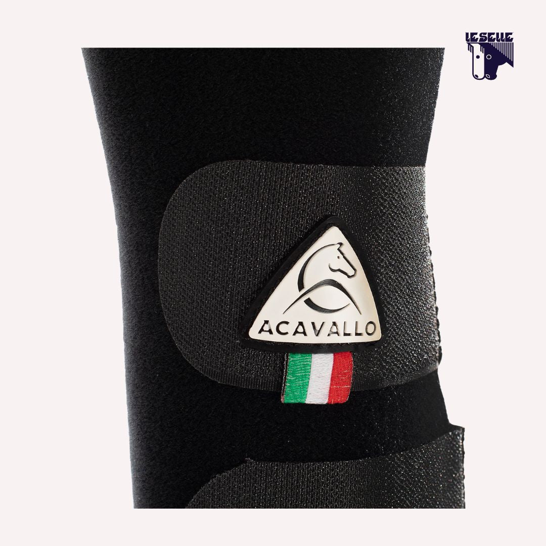 PARACODA GEL CON CHIUSURA A STRAPPO AMAHORSE - NERO