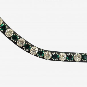 BROWBAND GREEN AND WHITE XS