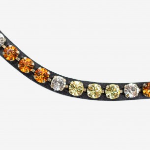 BROWBAND AMBER AND SMALL CHAMPAGNE