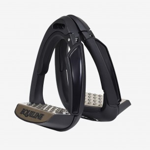 STIRRUPS EQUILINE X-CEL JUMP - BLACK WITH GLOSSY COVER