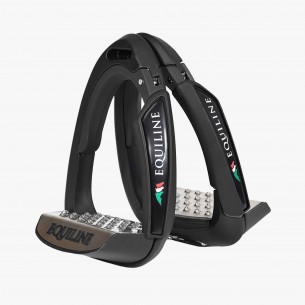 STIRRUPS EQUILINE X-CEL JUMP - BLACK WITH EQUILINECOVER