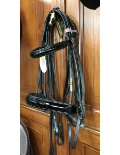 Double bridle Tubular Equipe Emporio with reins