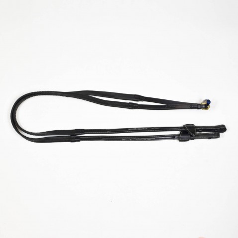 DY'ON RUBBER REINS - BLACK
