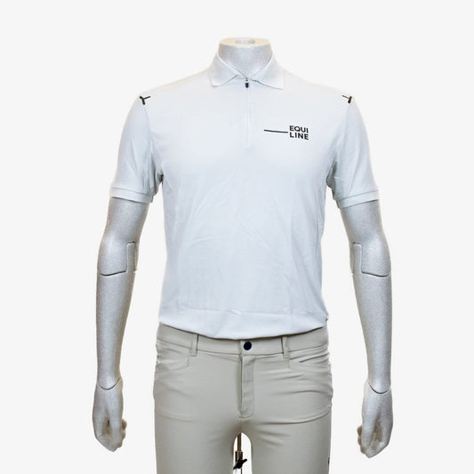 POLO UOMO EQUILINE ZIP - GHIACCIO