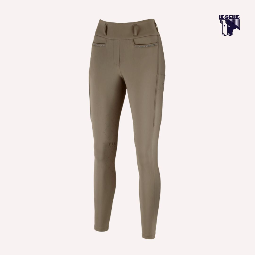 LEGGINGS PIKEUR LINNETT - VERDE OLIVA