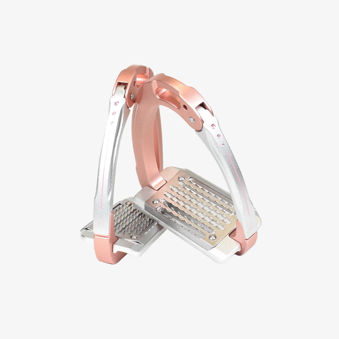 ACAVALLO ALUPLUS 2.0 CRYSTAL STIRRUPS - PINK