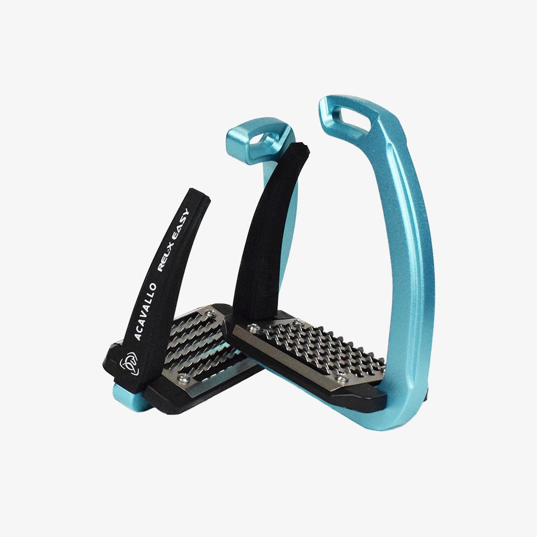 ACAVALLO REL-X EASY STIRRUPS - BLUE