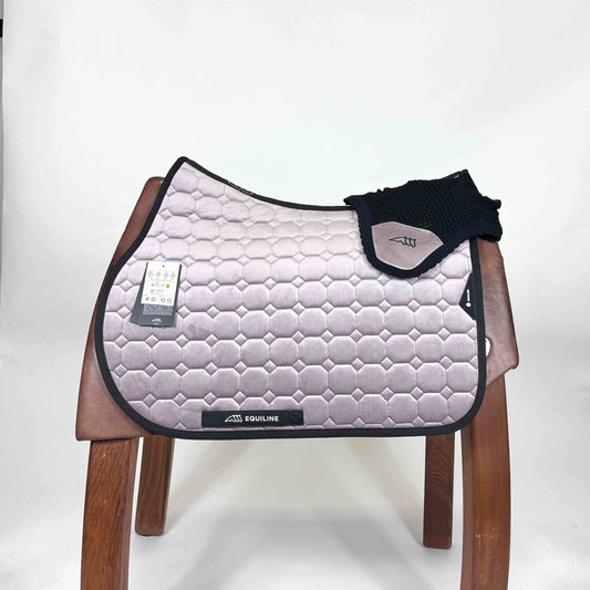 SET EQUILINE VELLUTO - ROSA ANTICO