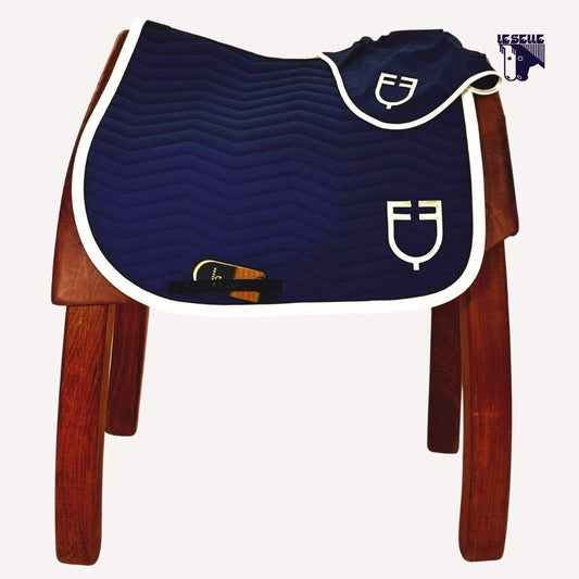 SOTTOSELLA E CUFFIETTA EQUESTRO ONDE - BLU