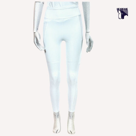 EQUESTRO HYBRID LEGGINGS - BIANCO