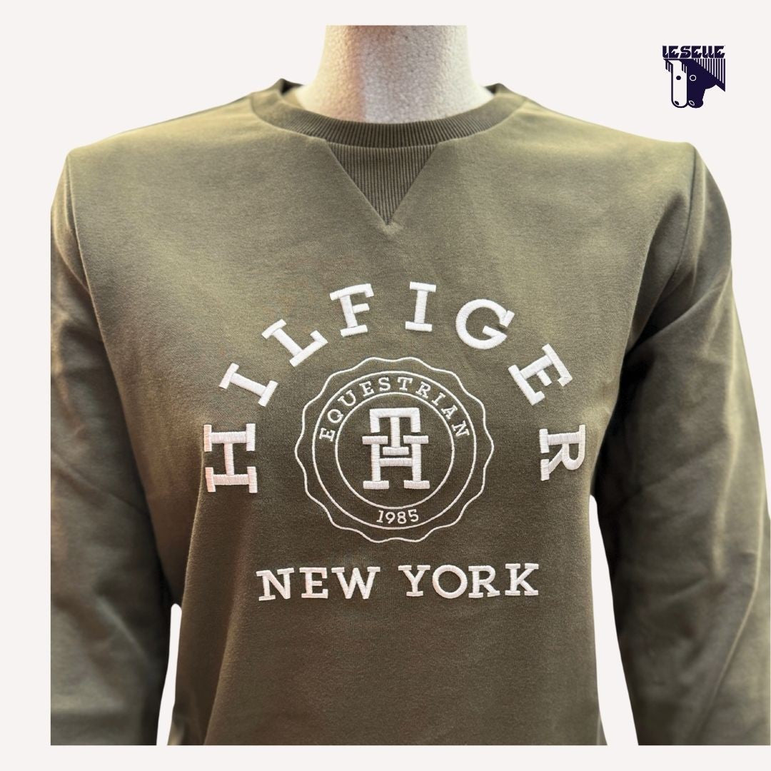 TOMMY HILFIGER EVANS SWEATSHIRT - OLIVE