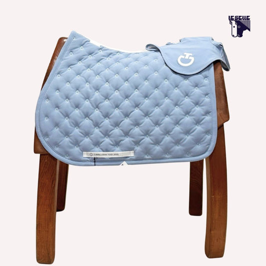 SET CT EMBROIDERY QUILTED - AZZURRO