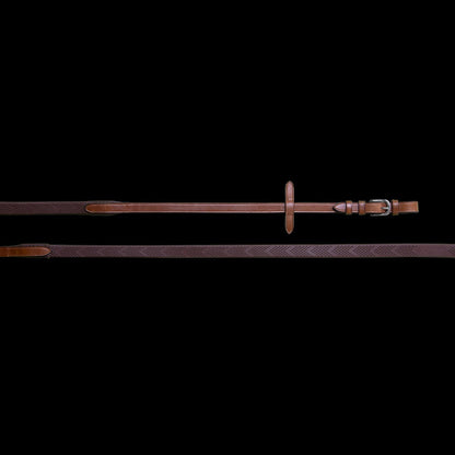 RUBBER HORSE REINS - BROWN