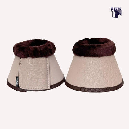 SILVERLINE FAUXFUR BELL BOOTS - DARK BEIGE