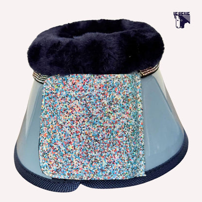 SILVERLINE FAUXFUR BELL BOOTS - BLUE