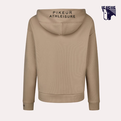 FELPA PIKEUR ZIP RIP HOODY - BEIGE