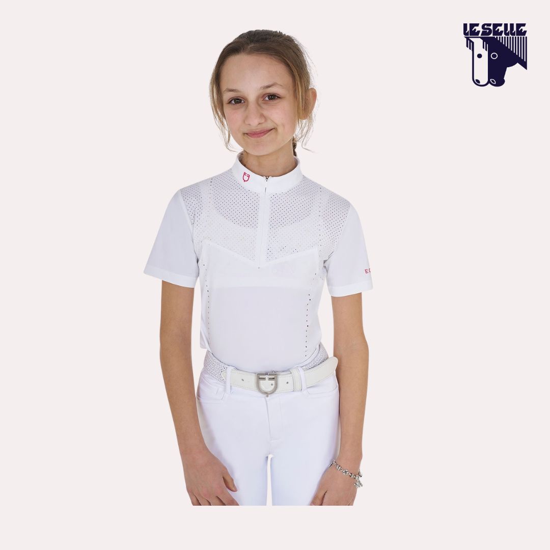 POLO DA CONCORSO BIMBA EQUESTRO - BIANCO
