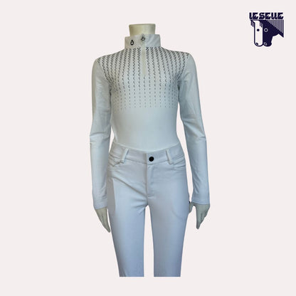 POLO PHASES JERSEY BIMBA DA CONCORSO CAVALLERIA TOSCANA - BIANCO
