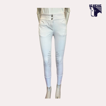 PANTALONE GRIP AL GINOCCHIO DA GARA ANIMO - BIANCO