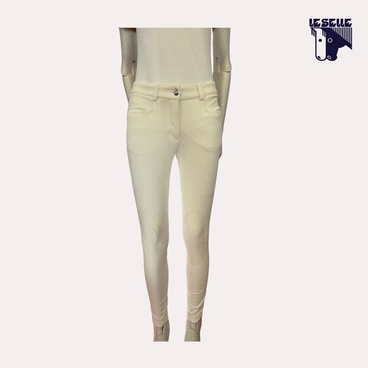 PANTALONE DA GARA GRIP AL GINOCCHIO ANIMO - BIANCO