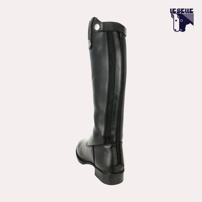 STIVALI BIMBO IN PELLE SINTETICA DERBY - NERO