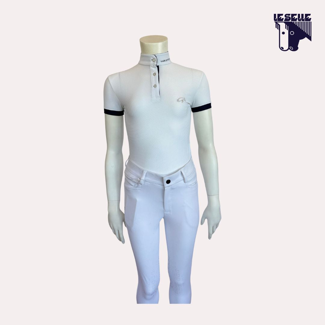 POLO LOLA DA CONCORSO BIMBA SARM HIPPIQUE - BIANCO
