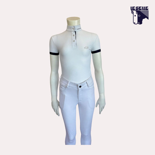 POLO LOLA DA CONCORSO BIMBA SARM HIPPIQUE - BIANCO