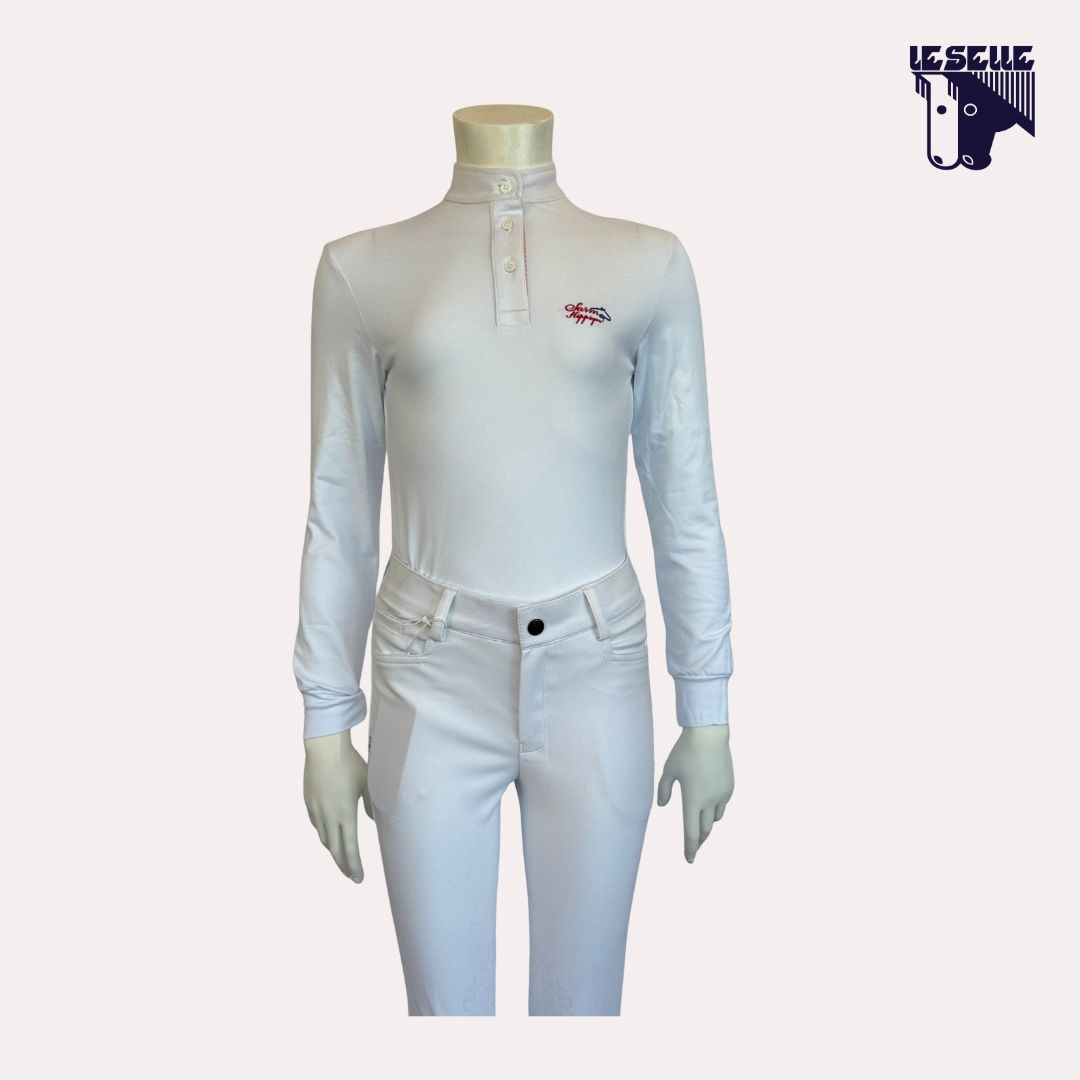 POLO DA CONCORSO BIMBA SARM HIPPIQUE - BIANCO