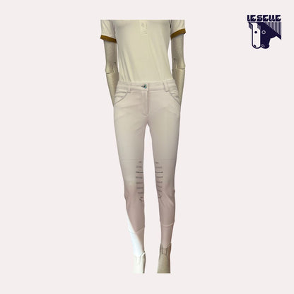 PANTALONI NOSCAL DA GARA GRIP AL GINOCCHIO ANIMO - BIANCO