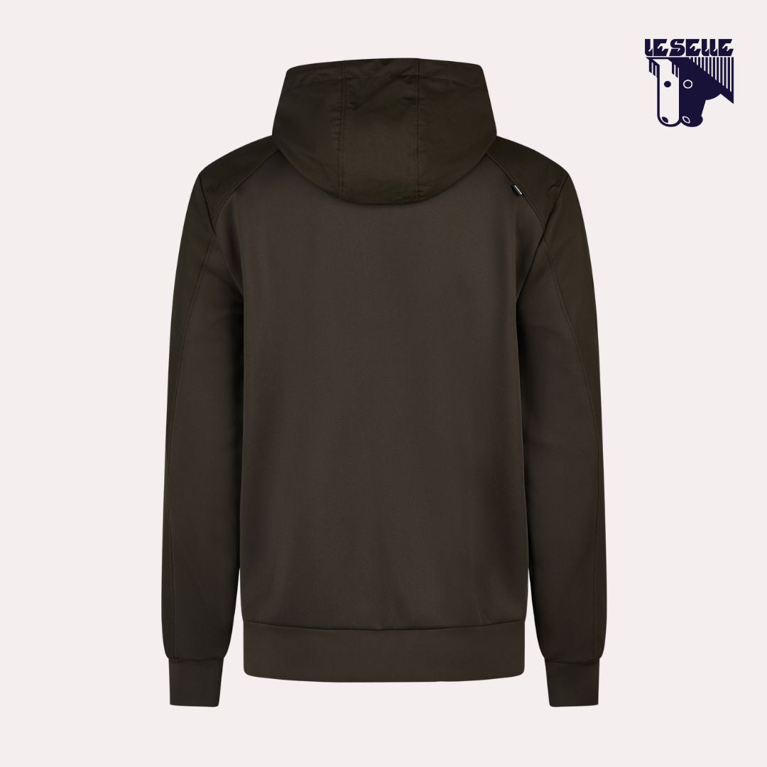 FELPA PIKEUR HOODY - VERDE OLIVA