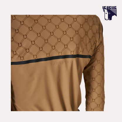 TRAINING POLO MONOGRAM EQUESTRO - TABACCO