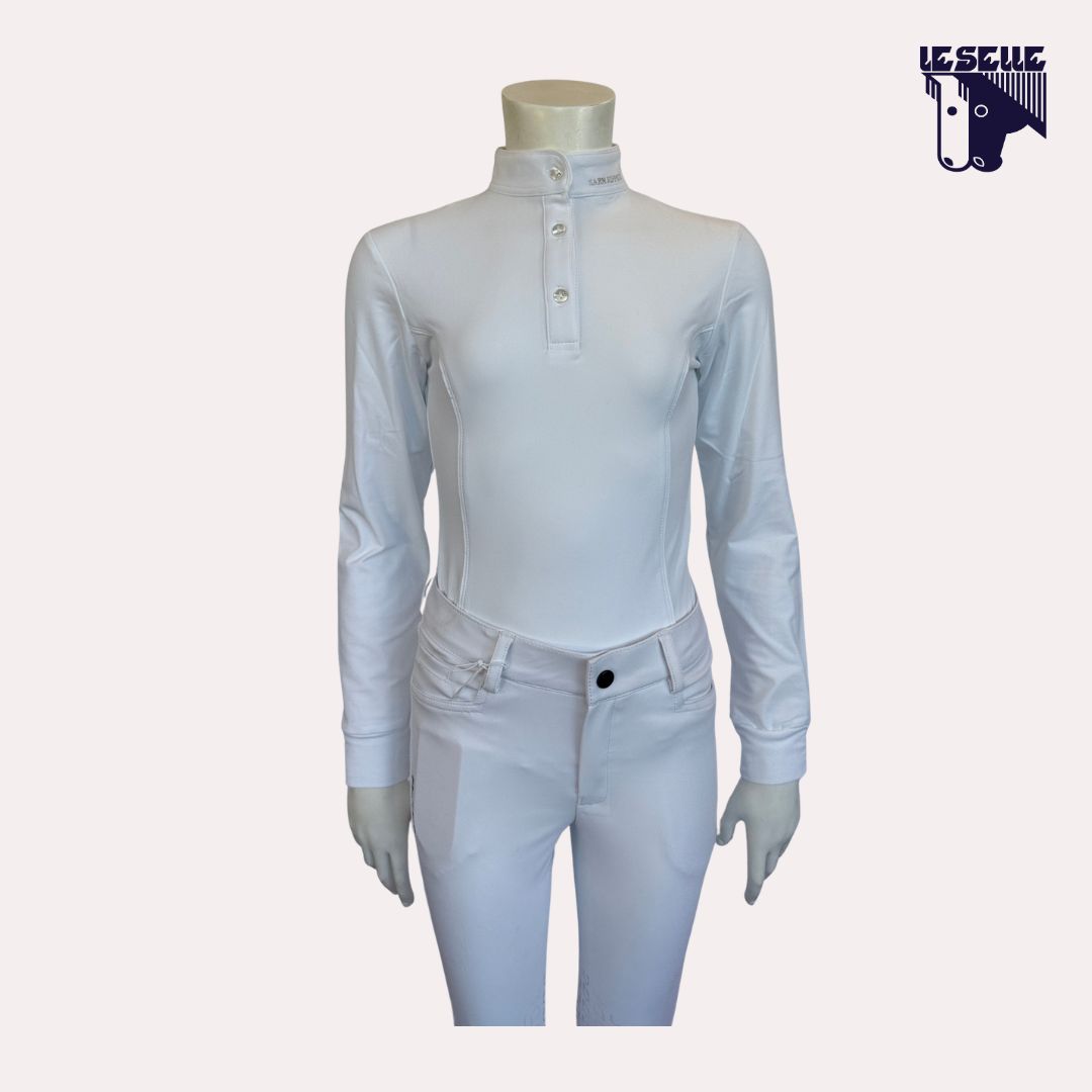 POLO SAFIRA DA CONCORSO BIMBA SARM HIPPIQUE - BIANCO